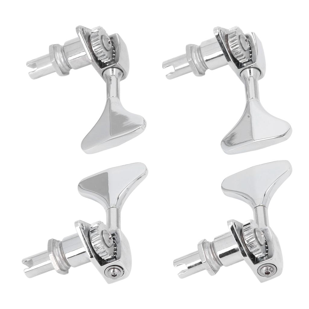 2R 2L Bass Guitar Tuning Peg Zinc Alloy 20:1 Gear Ratio Open 4 String Bass Machine Head Set