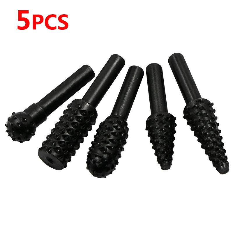 

Набор из 5 сверл 1/4 6 мм хвостовик вращающиеся режущие инструменты для шлифовки деревообработки нож инструмент для резьбы по дереву набор боров чёрный