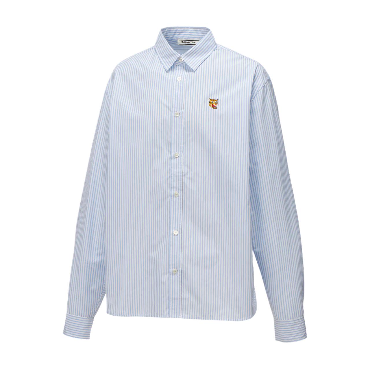 

Onitsuka Tiger Simple Versatile Fashion Comfortable Long Sleeve Shirt Unisex shirts Blue White 2183B435-400 XL