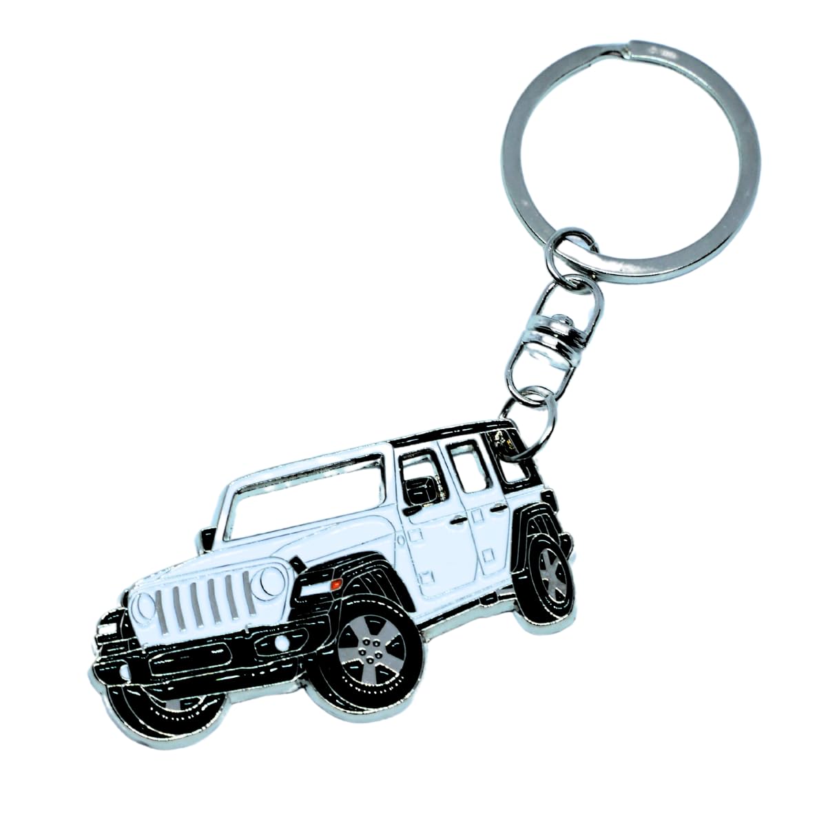 

[MO FACTORY] Брелок для ключей Jeep Wrangler JK JL Jeep Товары для Jeep Wrangler Аксессуары для ключей Чехол для ключей (Ярко-белый)