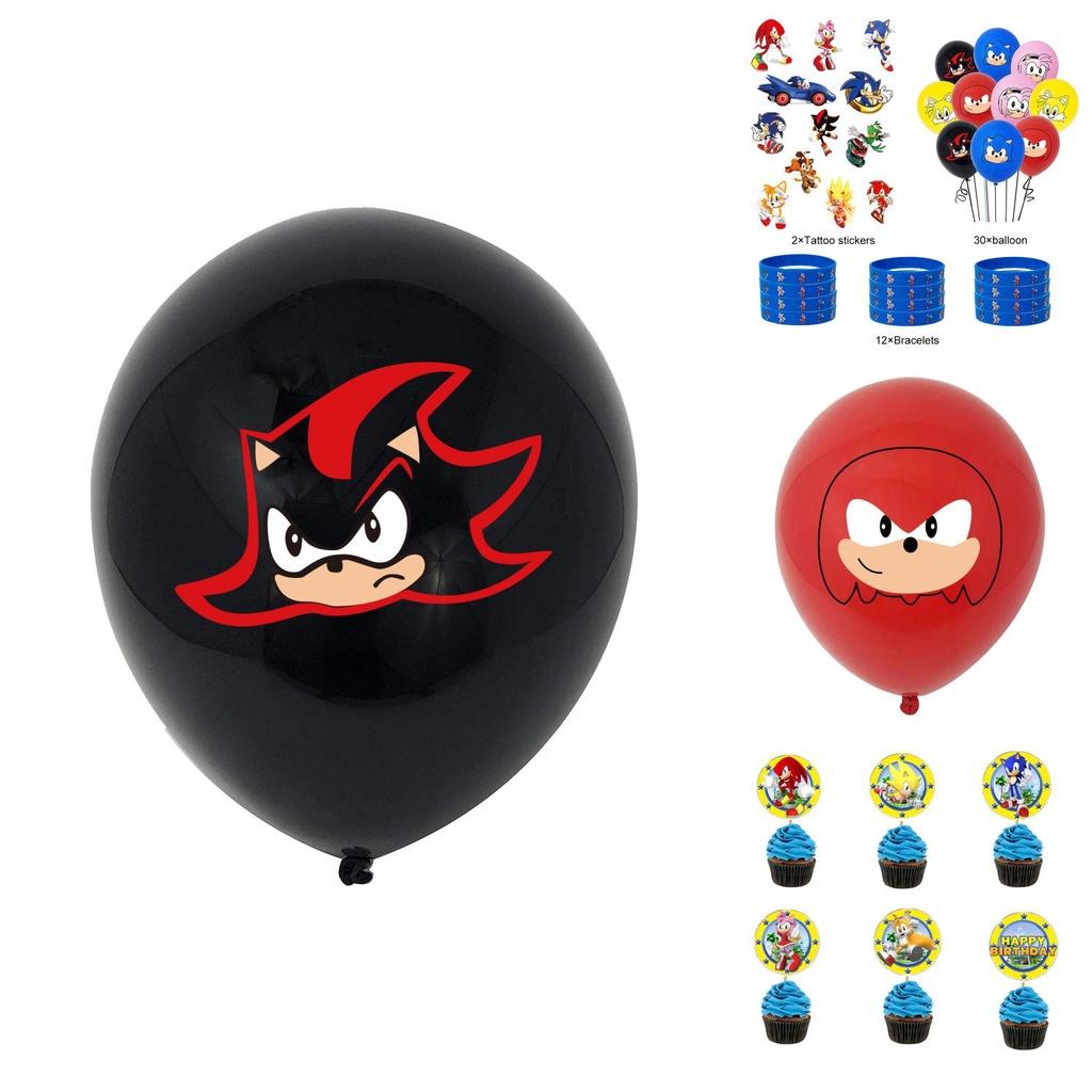 Sonic Birthday Party Decorations Set With Vibrant Banners Cake Toppers And Balloons