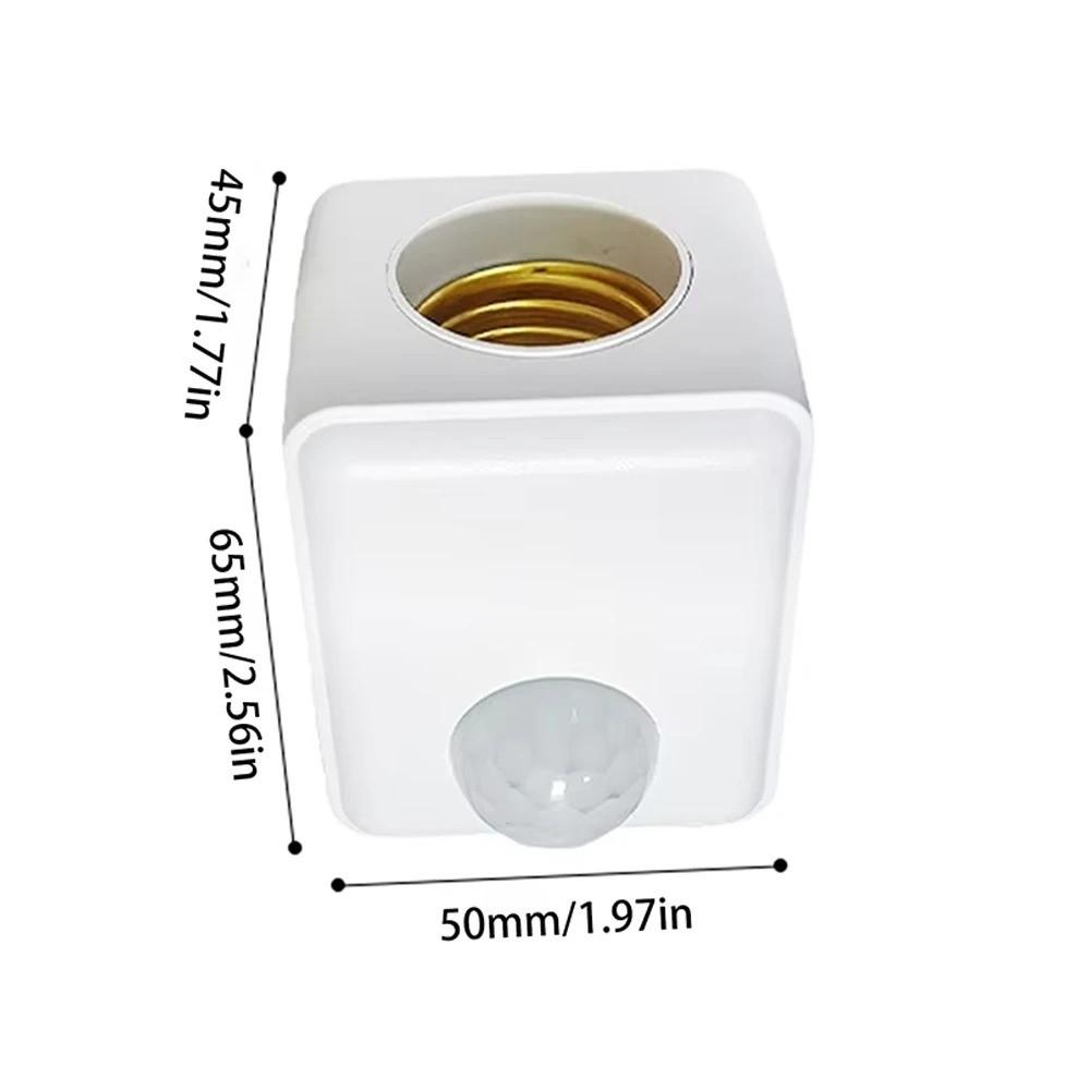 Home E27 Screw Cap Socket Wall Plug Human Induction Light Bulb Holder with Motion Sensor Smart Time-delay LED Lamp Base