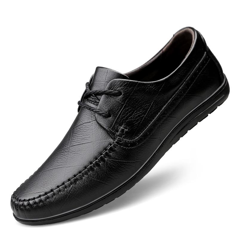 

Модные мужские оксфорды из натуральной кожи, классическая мужская обувь для свадьбы, высококачественные мужские удобные лоферы на шнуровке, мужская повседневная обувь 47 чёрный