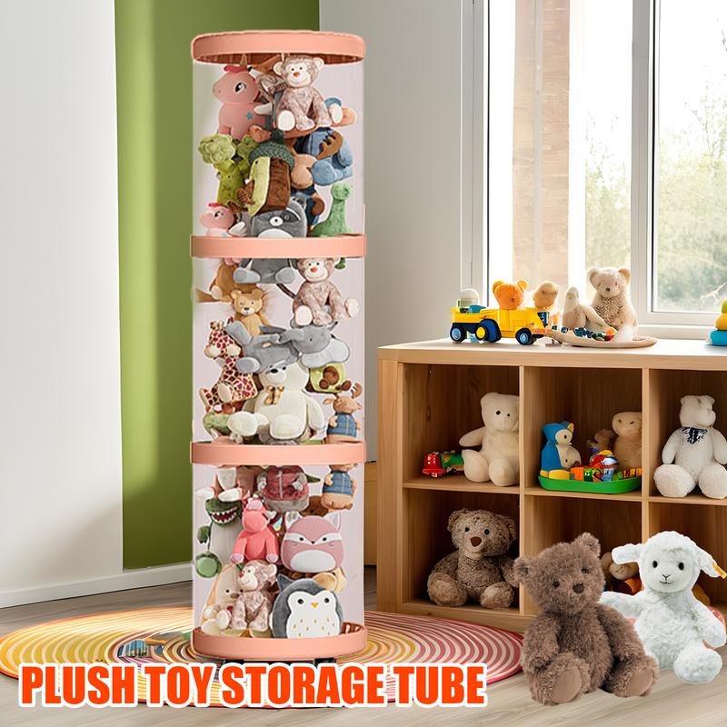 Puppen-Aufbewahrungseimer Kinder-Plüschtiere Aufbewahrungsrohr Transparente feuchtigkeitsdichte Aufbewahrungsboxen Zuhause Faltbare Organizer-Box