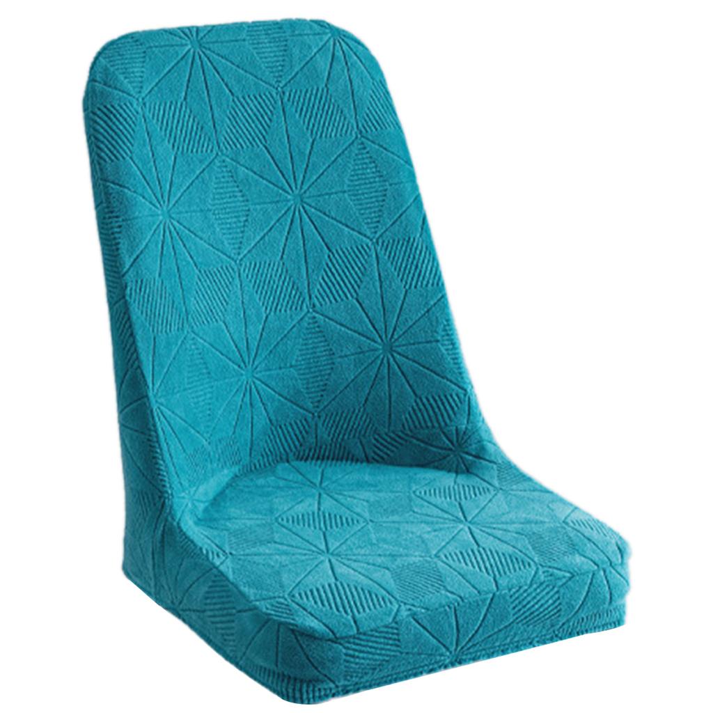 Jacquard Chair Covers Soild Color Anti-dust Curved Chair Slipcover for Living Room Banquet Wedding Office Elastic Covers