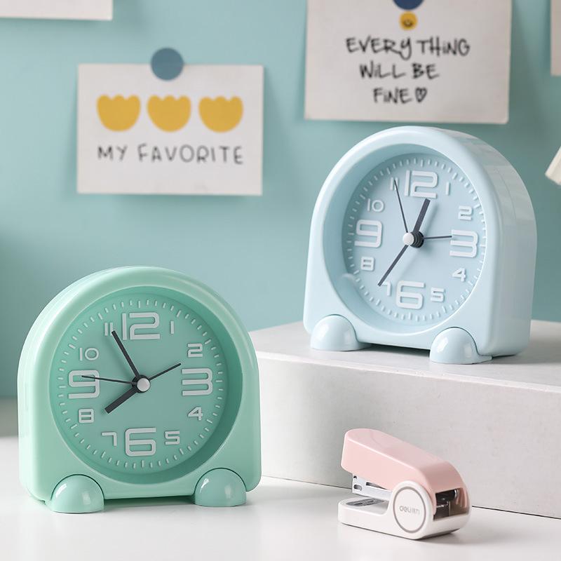1PC Alarm Clock Student-specific Simple Silent Small Alarm Clock Desktop Desktop Clock Wholesale Cartoon Alarm Clock Cartoon Small Alarm Clock