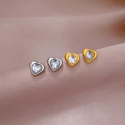 Mori Series Love Minimalist Stud Earrings Cold Men'S And Women'S Earrings Personality Temperament Banquet Earrings