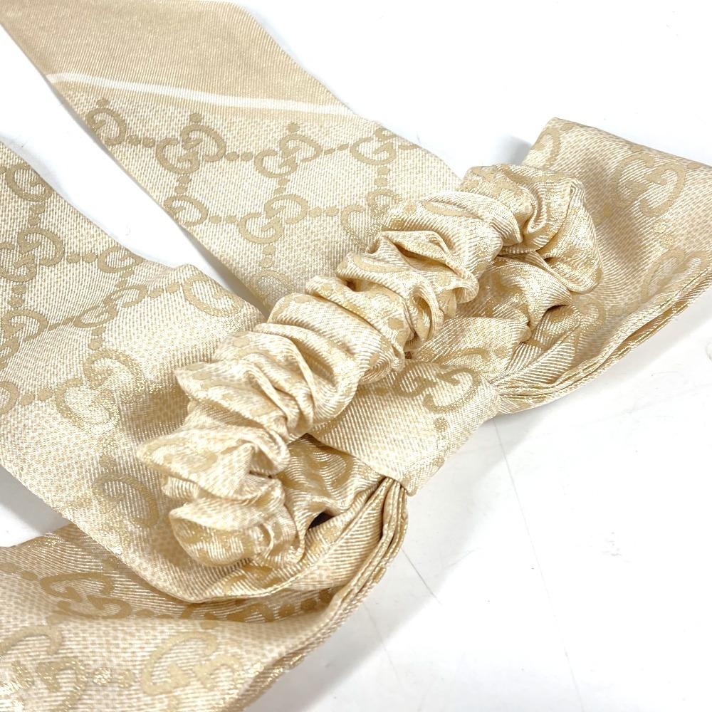 GUCCI 816541 GG silk jacquard scrunchie hair accessories hair rubber elastic