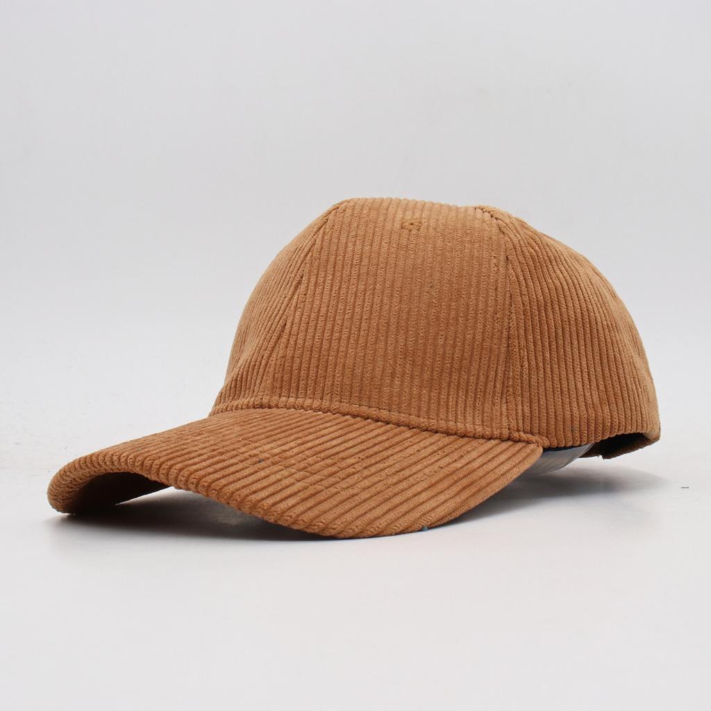 Corduroy Baseball Cap Simple Solid Color Versatile Trendy Warm Strip Peaked Cap Men And Women