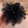 Luxury Black Feather Claw Hair Clip for Women's Updo Hairstyles