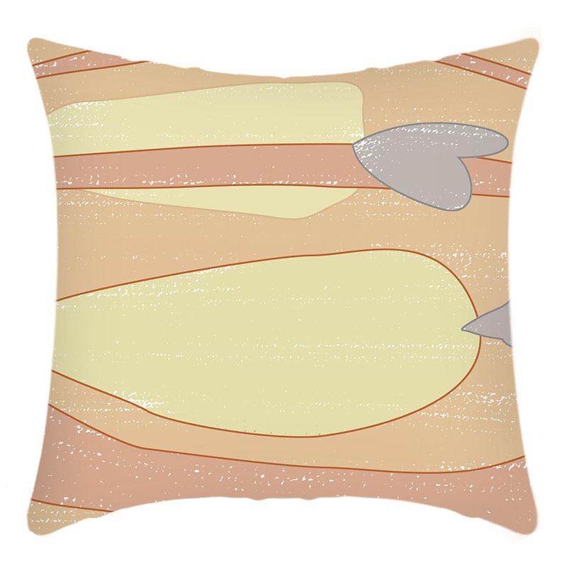 New Artistic Abstract Cartoon Ventilated Plant Print Pillowcase Home Sofa Cushion Pillowcase