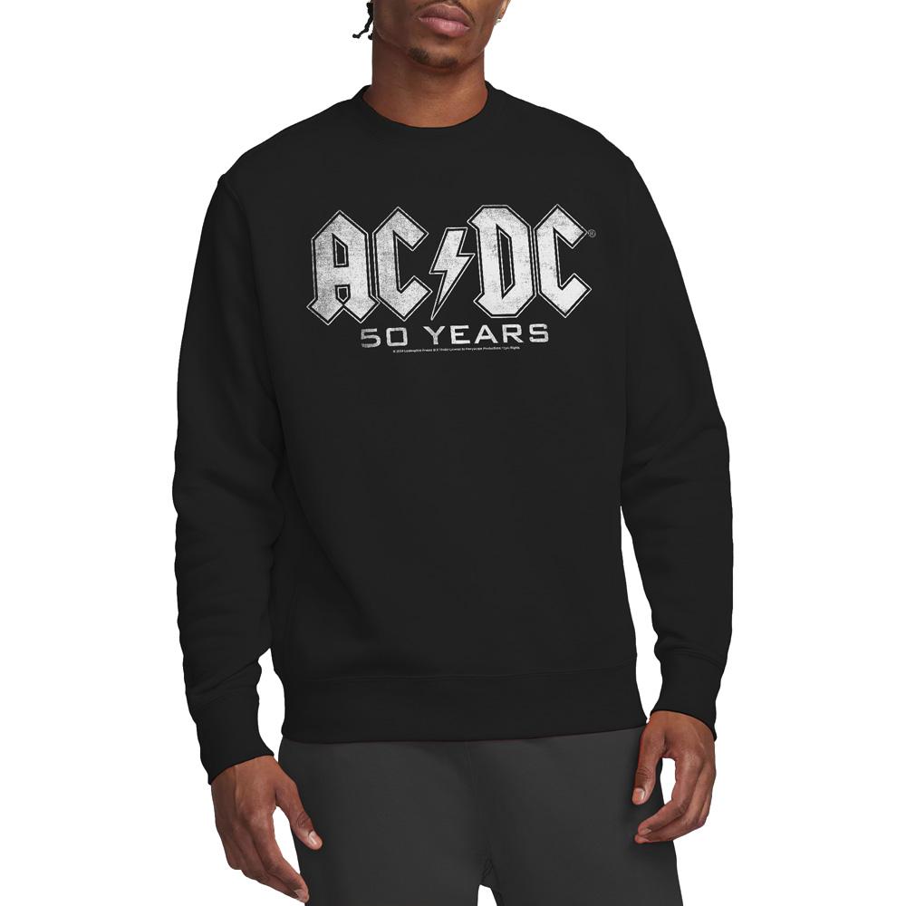 AC/DC Unisex Adult 50 Years Logo Sweatshirt