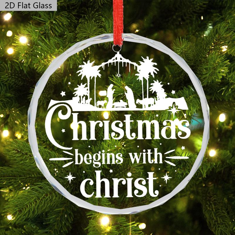 1pc/2pcs Christmas Acrylic Ornament,Spirit and Festive Holiday Decor,Perfect Reminder of The True Essence of Christmas,deal Gift for Family and Faith