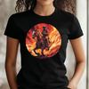 T-Shirt Women Firefighter On a Horse Motif Cotton Size XS To 3XLWill Open In a New Window or Tab