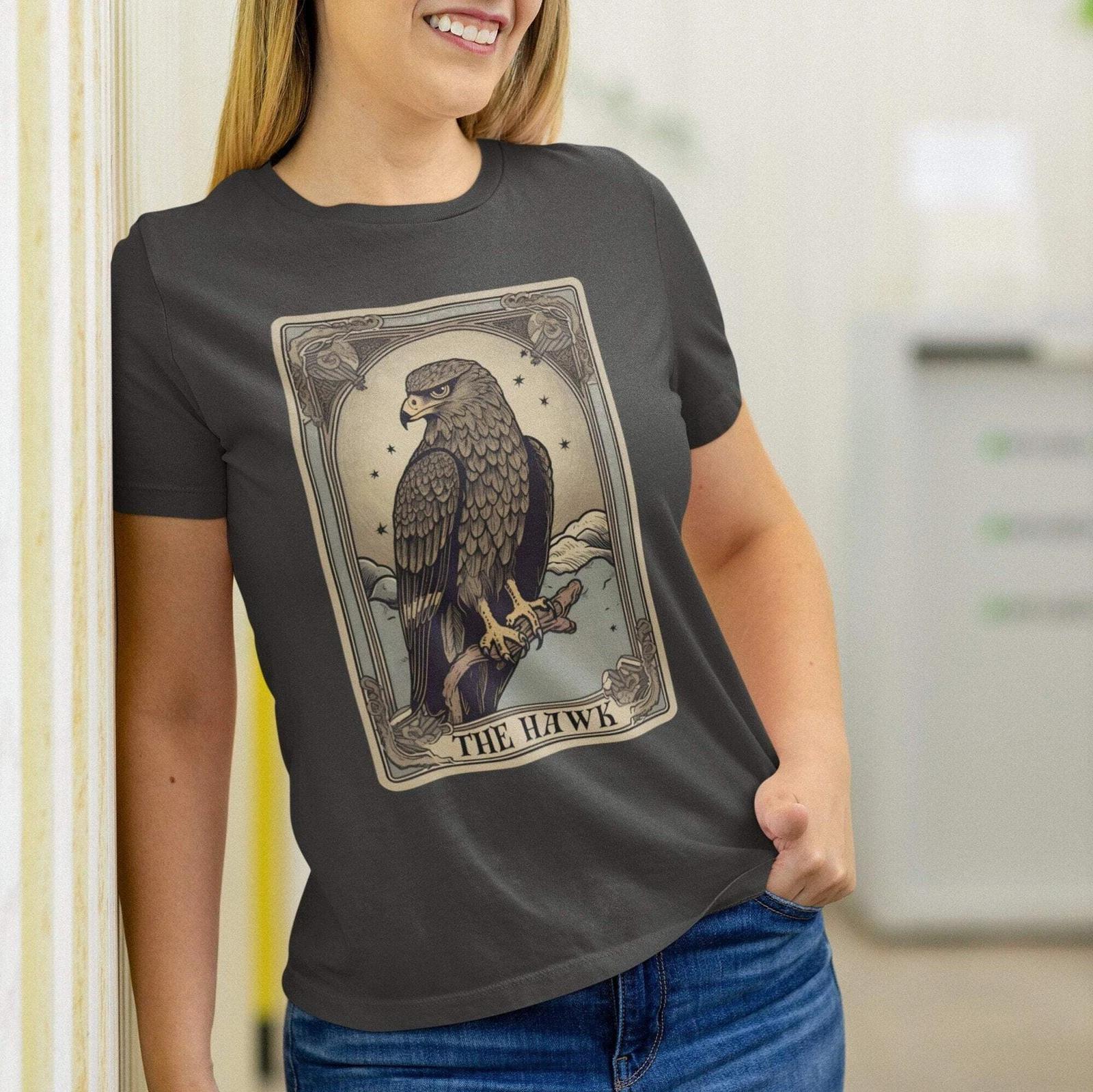 The Hawk Tarot Card Shirt, Birds of Prey M