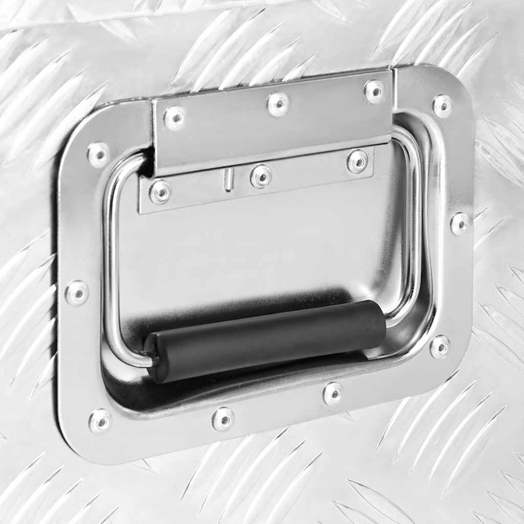 Vidaxl Skrzynka Do Przechowywania, Srebrna, 90X47X33,5 Cm, Aluminium