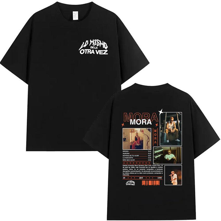 New Short Sleeved Round Neck Y2k Tshirt Men Clothing New in Top  Tees Mens TShirt Camisetas Rapper MORA Album 2025 Merch