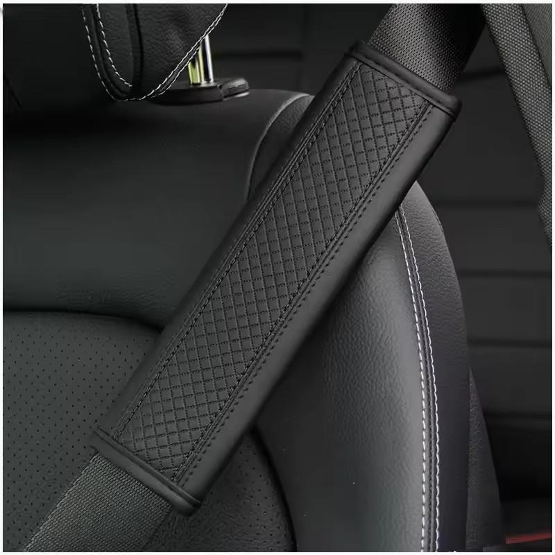 

Car PU Seat Belt Safety Belt Shoulder Cover Soft Breathable Protection Seat Belt Padding Pad Auto Interior Accessories blue line
