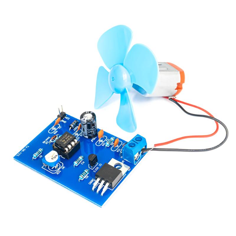 Ne555 Diy Electric Fan Kit Dc 4.5V Motor Pulse Width Speed Controller Kit Diy Electronic Soldering Practice Electronics Training