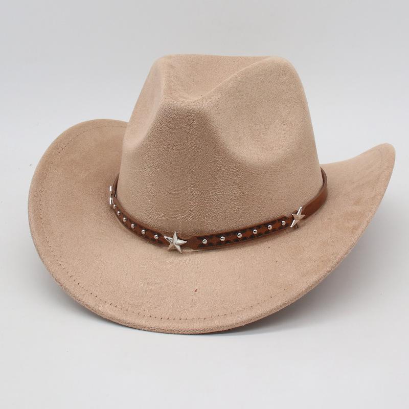 Jazz Hat Woolen Top Hat Fried Street British Style Cowboy Hat Internet Celebrity Wide Brim Concave Simple Styling Lady
