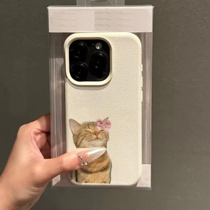 Cute Cartoon Cat Pattern Phone Case For iPhone 17 Air 16 15 14 13 12 11 Pro Max 15 14 Plus X XR XS Max Protection Soft Cover