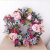 Vintage Peony Wall Decor With Silk Flowers For Home Entryway And Wall Art