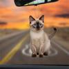 Creative 2d Acrylic Keychain Cute Driving Cat Pendant Home Tree Window Hanging Decor Gift Pet Lover Car Backpack Animal Ornamen