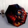 1 Stück Piratenkopf mit gekreuzten Knochen Automatisches Aufklapp-Regenschirm, 8-Rippen-Eisenrahmen, Outdoor für Fans, Reisende, Tägliche Nutzung, Festivalgeschenk.R08