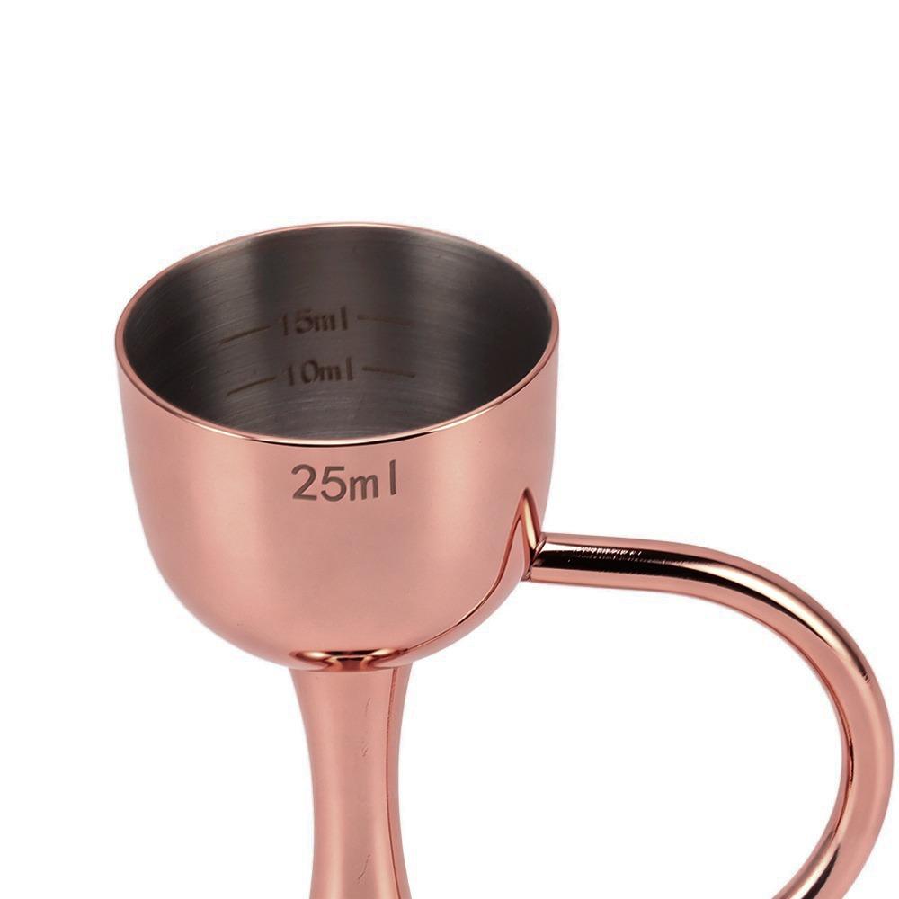 Stainless Steel Double Sided Jigger Copper Plating Bartender Measuring Jigger  Restaurant