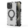 For Magsafe 17 Air 16 15 14 Plus 13 Pro Max Corrugated Magnetic Metal Bracket Transparent Phone Case Protective Cover