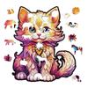 Non-Toxic 300Pcs Wooden Puzzle Color Cat Delicate Irregular Shape Puzzles Gratitude Adult Stress Reduction Family Interactive Toys Gift