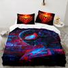 3PCS Red Spider Art Bedding set,Ideal For1pc Duvet Cover And 2pcs Pillowcases Perfect for Christmas gift,Ideal for Bedroom, Dormitory