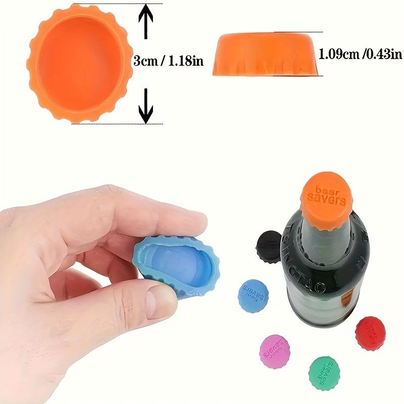 6pcs/set Colorful Reusable Silicone Bottle Cap For Wine, Beer, And Beverages - Seals,Preserves Freshness For Kitchen Vinegar, Soy Sauce,Soda Bottles