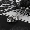 Casting Punk Style Jewelry Gifts, Creative Retro Love Diamond-Encrusted Skull Couple Girlfriend Pendant