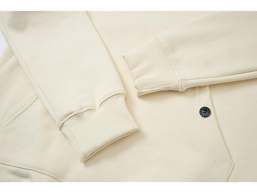 CROSSSTONE Unisex Trendy Pullover: Autumn/Winter 380g Combed Cotton, Plus Velvet, Loose Casual Fit with Hood