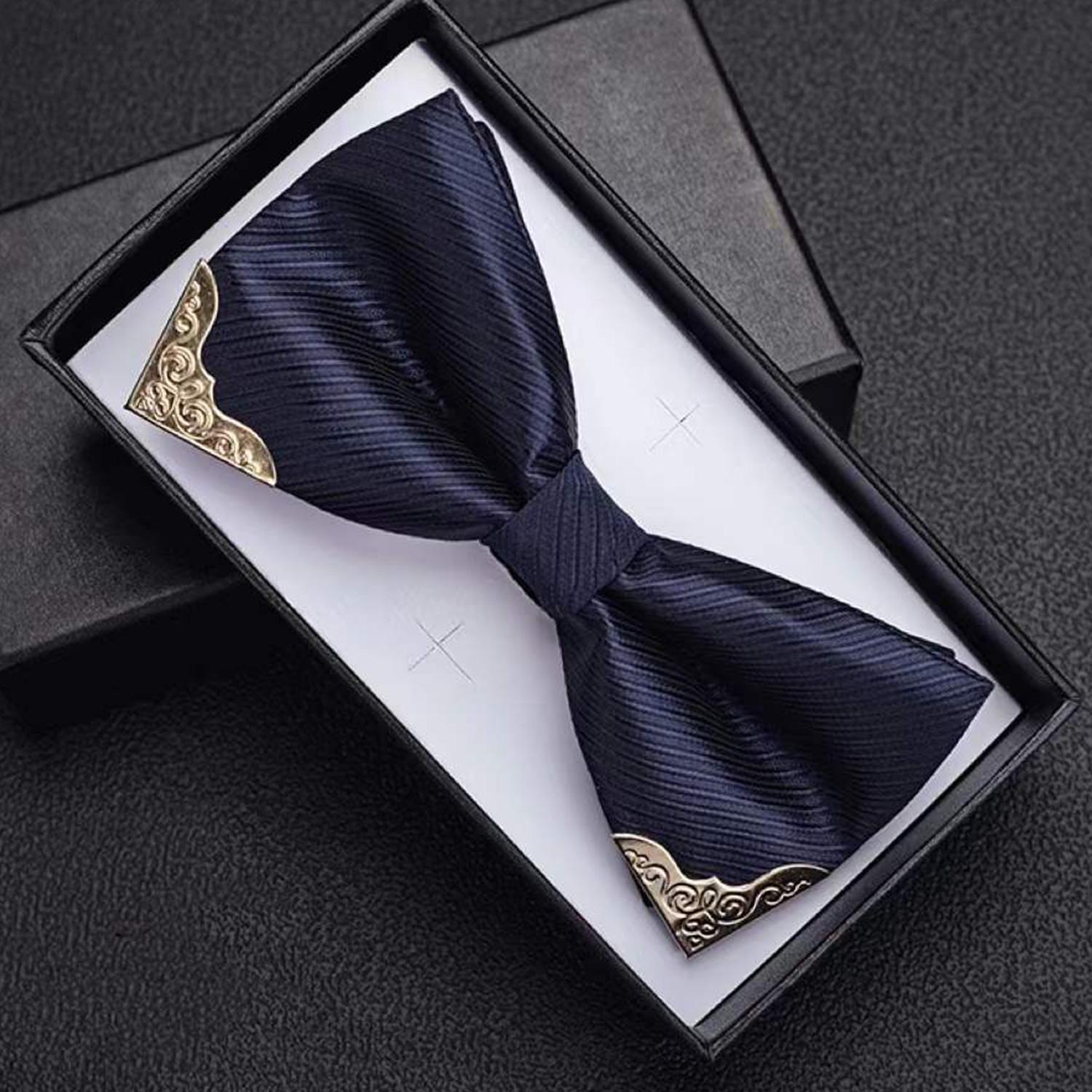 

Formal British Style Neck Tie Leisure Metal Bling Bowknot Classic Bow Ties For Men Solid Color Pre-tied Bow Tie Men s Accessory