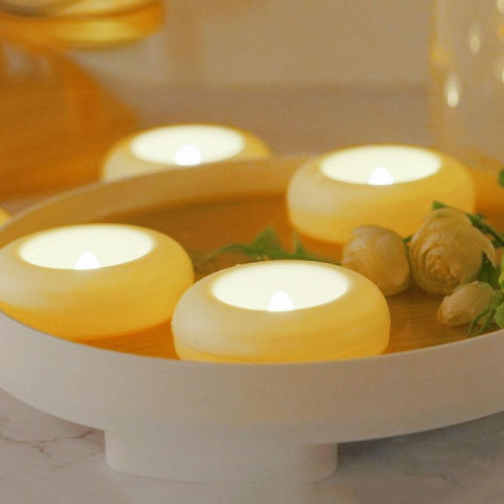 12 Pack Flameless Led Floating Candles, 200 Hour Waterproof Tealight for Centerpieces, Wedding Decor, Party, Pool