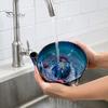 Country Style Fruit Bowl Cleaner Berry with Drainage Holes Rinse Vegetable Basket Rustic Wash for Kitchen Countertop Vortex-shaped