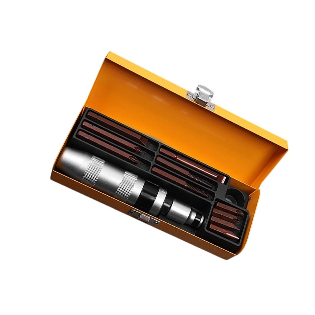 Impact Screwdriver Kit Detachable Head Reversible Direction For Auto Repair And DIY Steel Construction