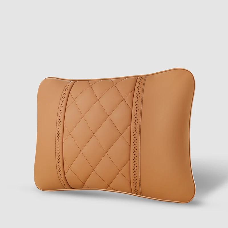 NAPPA Leather Car Neck Pillow For Mercedes Benz Maybach S-Class Headrest Car Travel Rea Seat Support Cushion Interior Accessorie