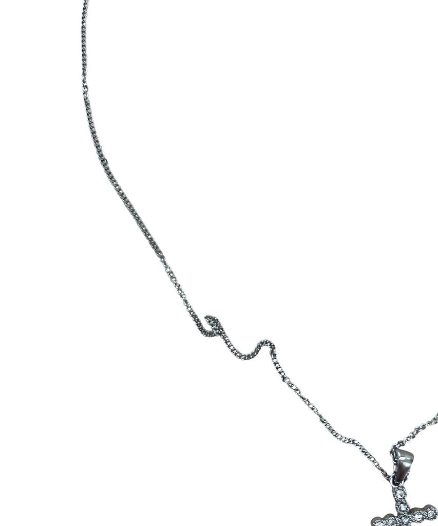 Sk8Er Rock Cubic Cross Thin Chain Necklace ((Striel))