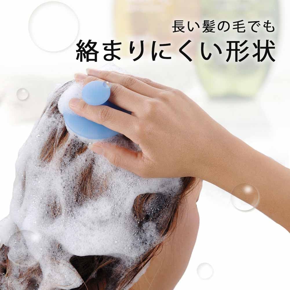 Shimomura Kihan Silicone Shampoo Brush in for Men and Hair Scalp and Pore Easy to Scalp 32709 [Made Japan] Women, Washing, Massage, Tangle-Free, Hold,