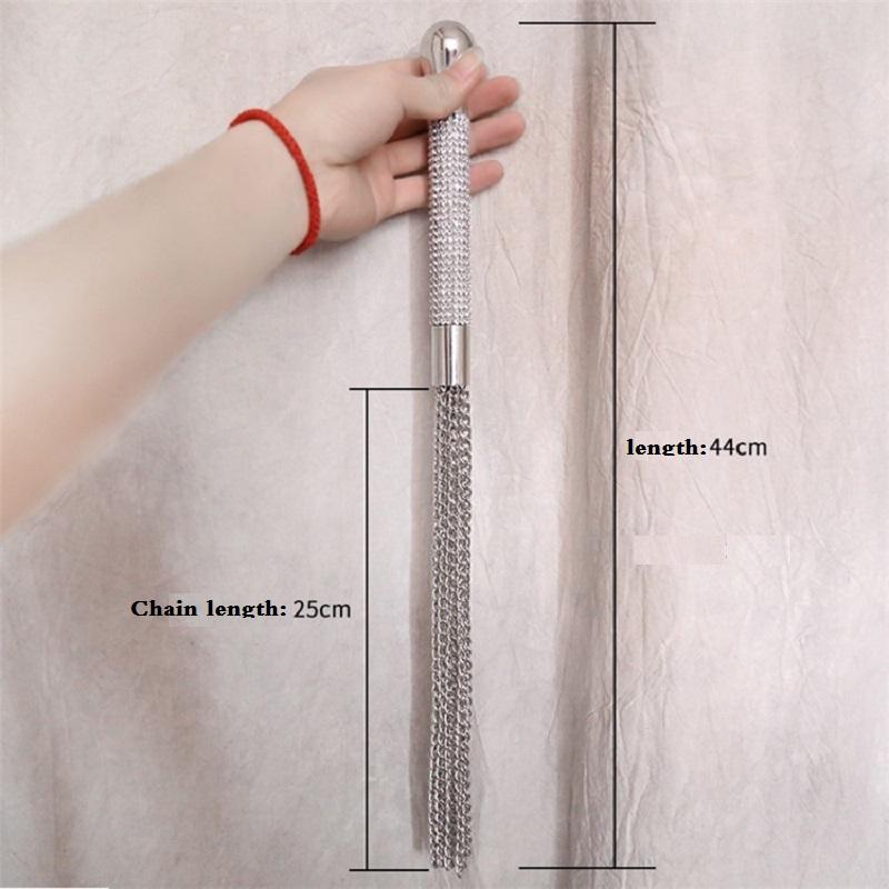 BDSM Handle Chain Whip Sex Toys For Women Couples Soft Iron Passion Spanking Paddle Iron Whips Slave Restraints Bondage