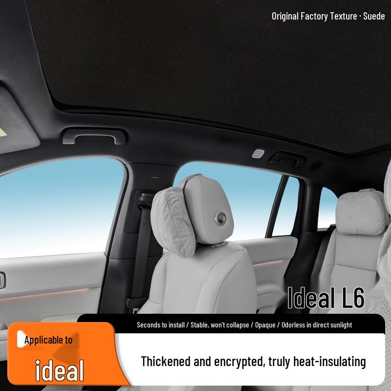 Li Auto L8/ONE Suede Sunshade Curtain: Electrostatic, Heat-Insulating Roof Protection.