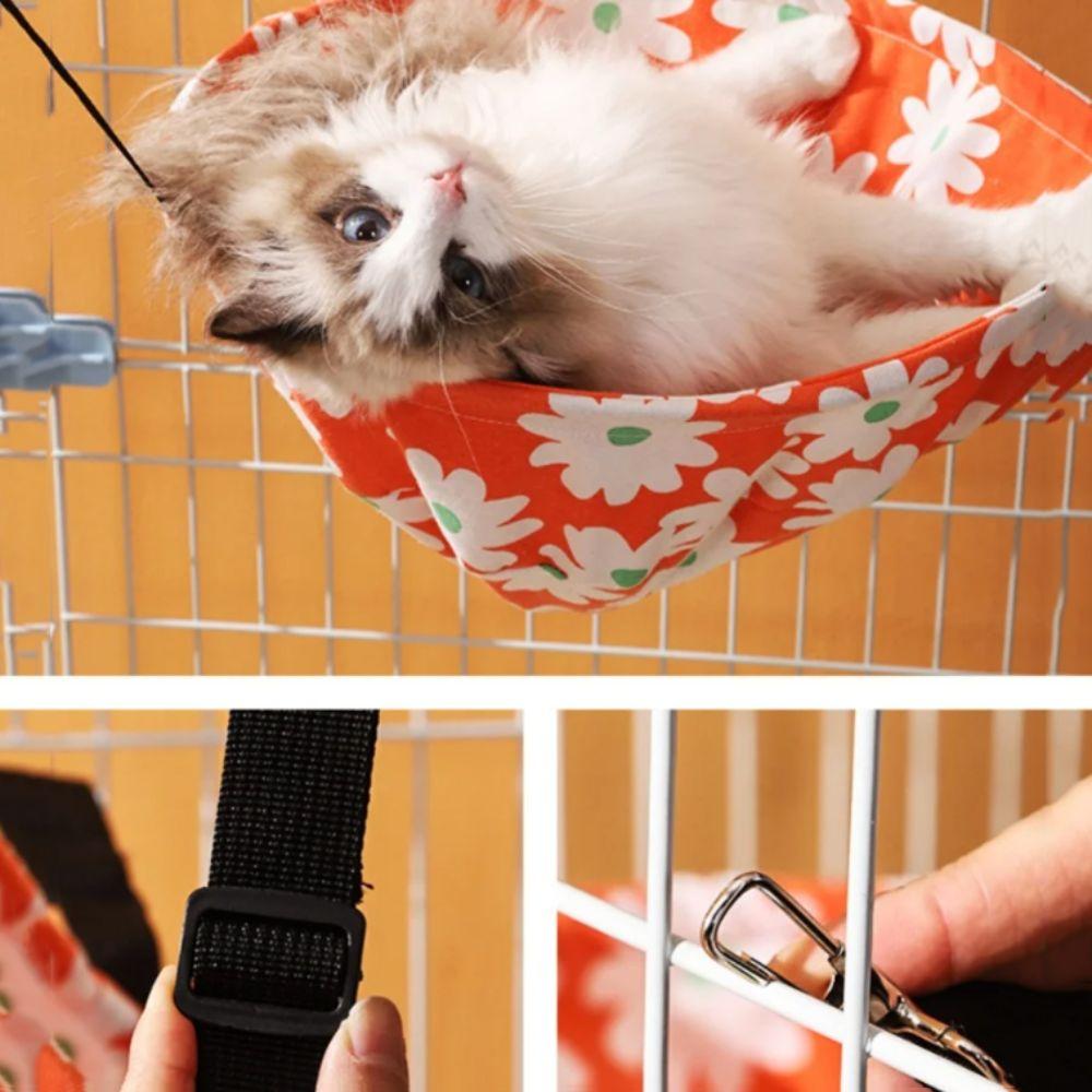 Adjustable Straps All-Season Cat Hammock Chew-Proof Fabric Adjustable Cat Hammock  Pet Products