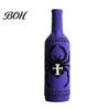 Spooky Party Table Decorations Halloween Wine Bottle Sweater, Reusable Knitted Champagne Cover, Pumpkin Skull Skeleton Pattern Decor Spider
