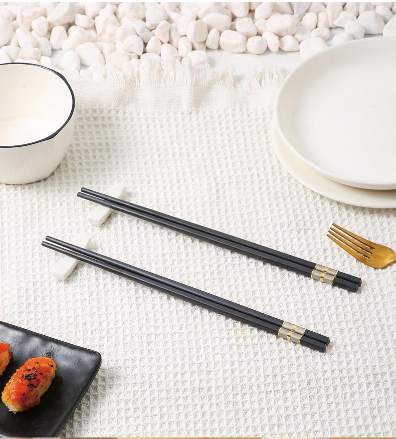 Alloy Chopsticks - Non-Slip, Heat-Resistant, Sterilizable Tableware for Restaurants, Hotels, and Homes