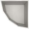 Corner Planter Silver 60 X 60 X 50 Cm Stainless Steel
