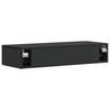 Wall Mounted Side Table Black 87.5 X 34.5 X 17 Cm