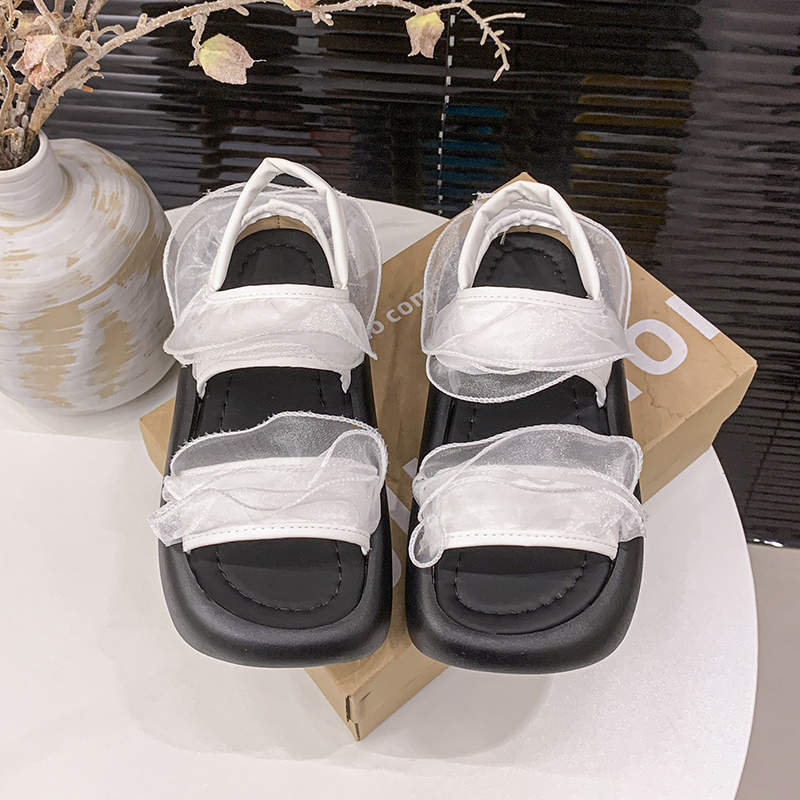 French platform sandals women 2025 summer new wear versatile small fairy style fashion casual cool slippers